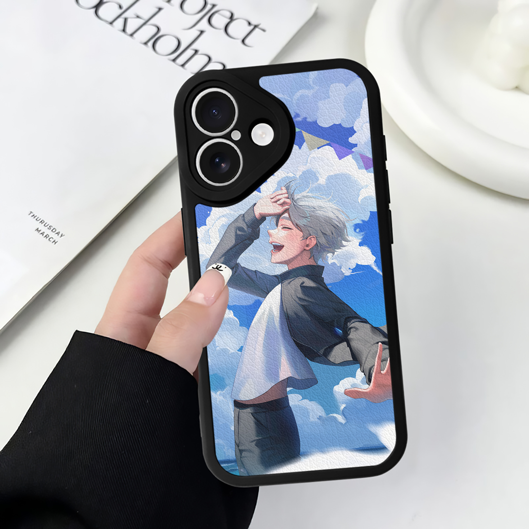 （画像用） ハイキュー!! Haikyu!! 【iPhone 16シリーズ対応】シリコンスマホケース（レザー調） 材質：シリコン